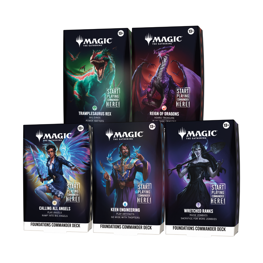 Foundations Commander Decks — complete set of all five English decks
